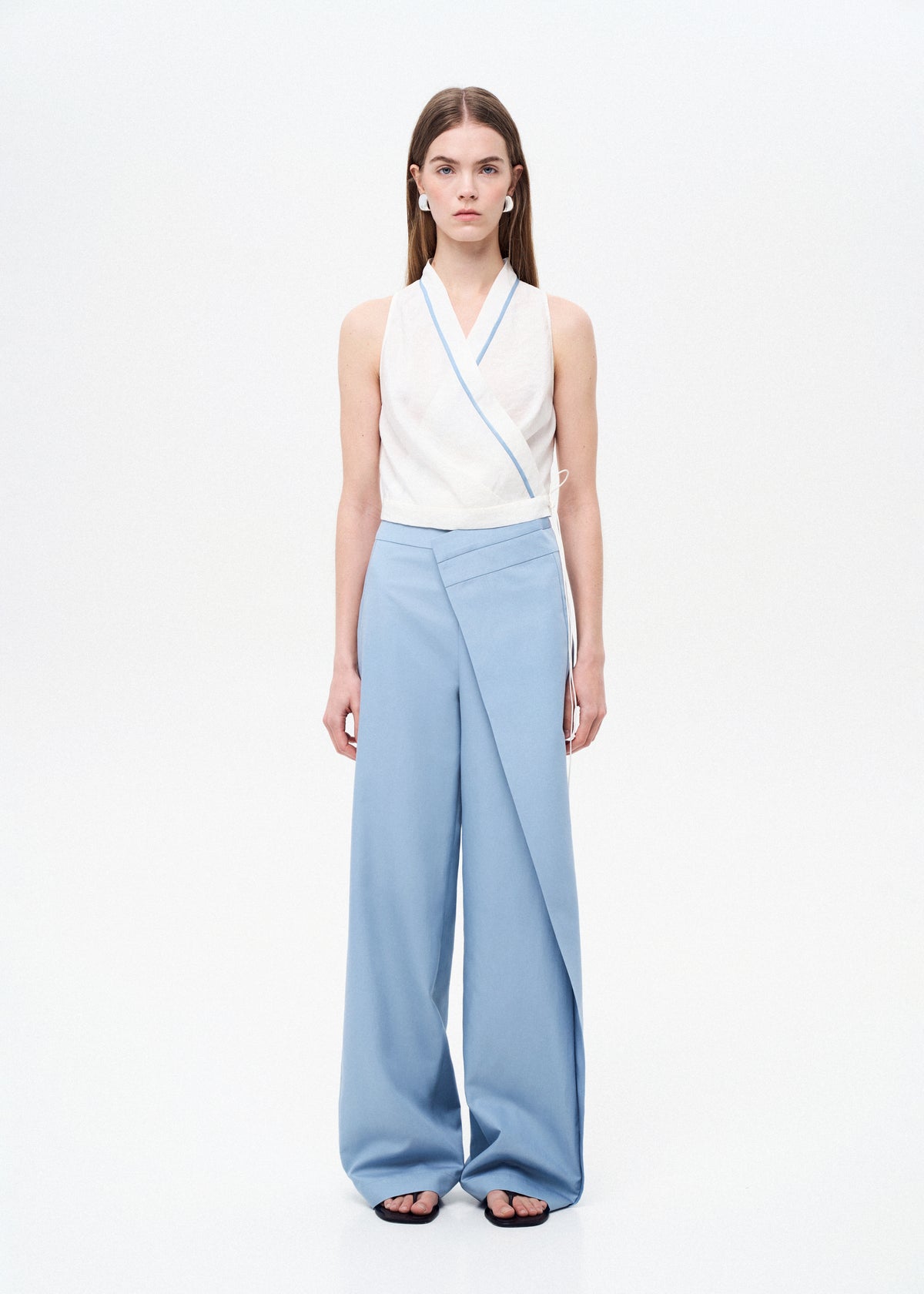Asymmetrical-cut trousers