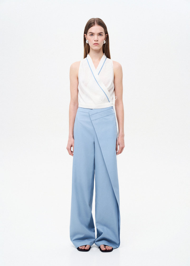 Asymmetrical-cut trousers