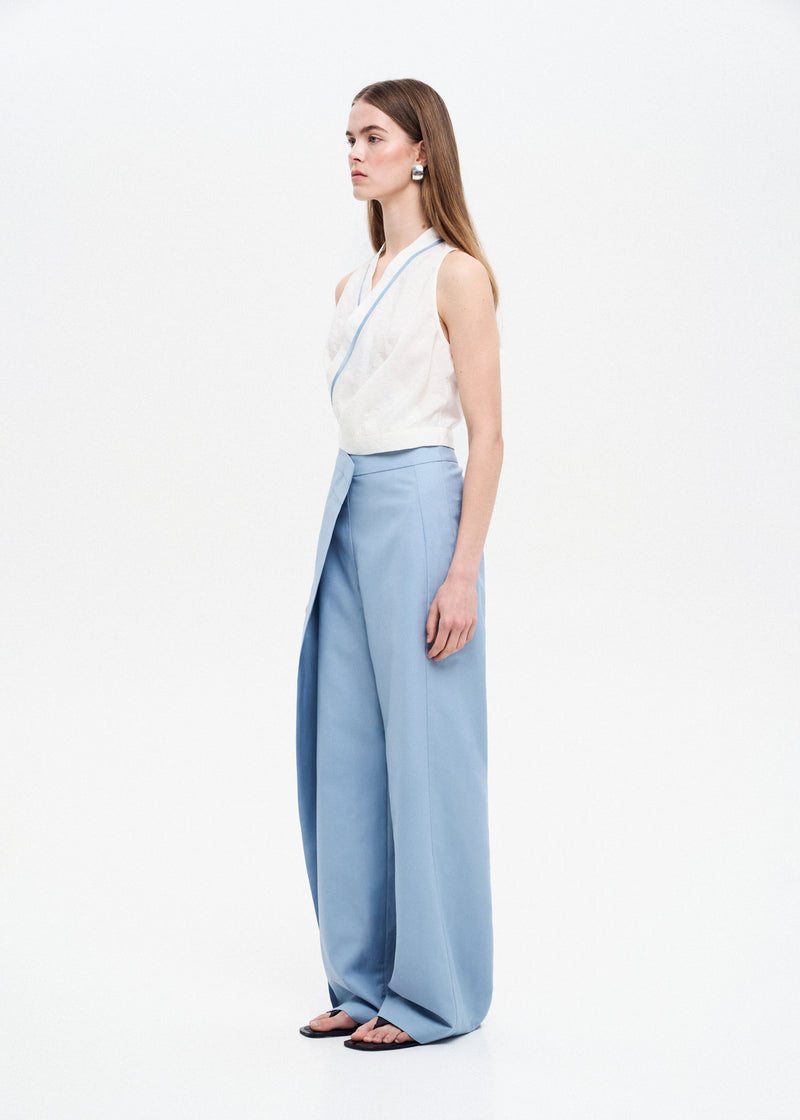 Asymmetrical-cut trousers