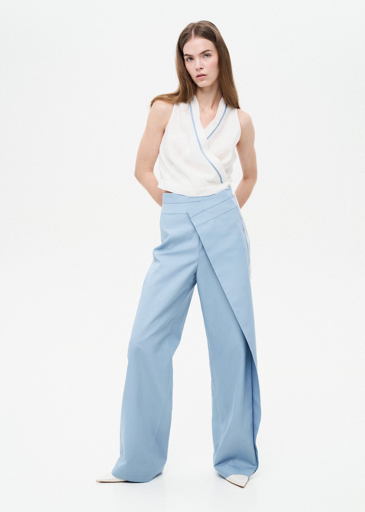 Asymmetrical-cut trousers